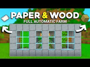 Minecraft Bedrock: EASY WOOD & PAPER FARM (1.21 TUTORIAL)