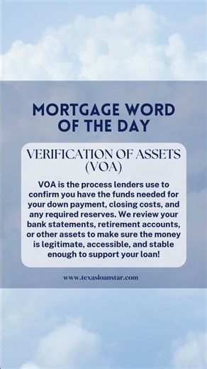 What is Verification of Assets?