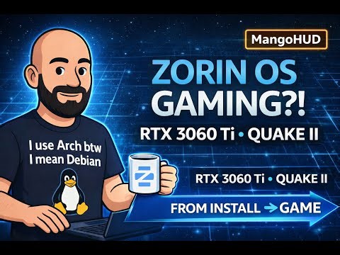 Zorin OS Gaming Setup (RTX 3060 Ti) – From Install to Gaming | OBS, Steam & Quake II