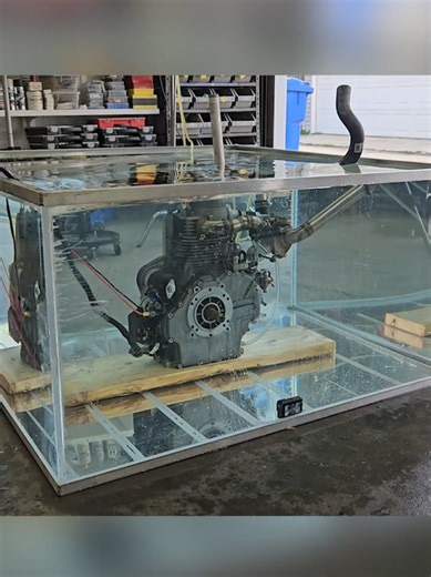 Put the Diesel engine underwater to see if it runs and the results were surprising #scienceexperiments #diesel #engine #experiment #willitrun
