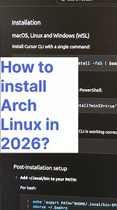Install Arch Linux in 2026 with Cursor Agent