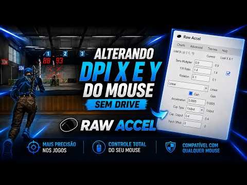 Como mudar DPI X e Y no PC SEM software do mouse (RAWACCEL)