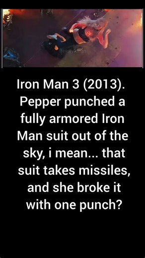 Pepper Potts Destroyed an Iron Man Suit With One Punch#shorts