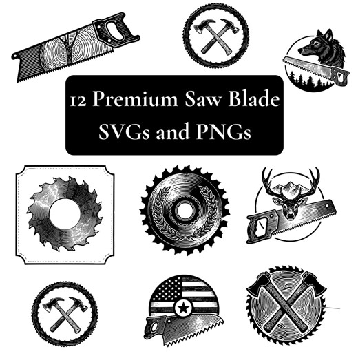 Saw Blade SVG Bundle, Saw Blade PNG, Saw Blade Vector, Monogram Sawblade SVG, Cricut Cut Files, Silhouette Clipart - Etsy