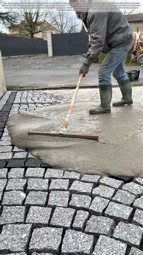 Grout Spreading: Filling Joints Between Cobblestones with Fluid Mortar
