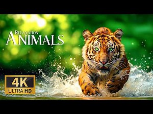 Animals 4K Relaxation Film 🌿 Emotional Piano Music & Natural Animal Sounds for Deep Relaxation