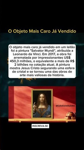 A obra que vale mais do que muitas empresas!