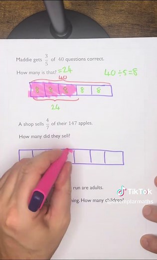 Calculating Fractions Using Bar Modelling