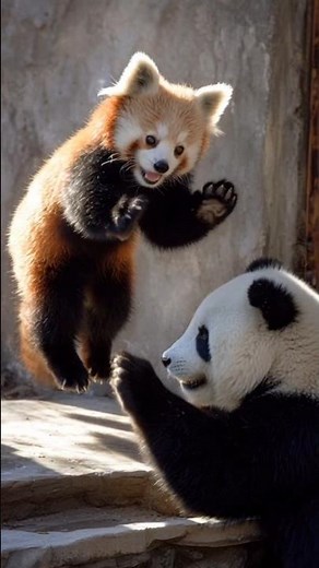 Panda and Fox: The Cutest Animal Friendship