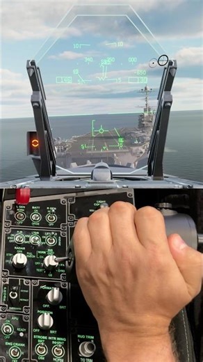 Airliner Sim Pilot Attempts Carrier Landing With Moza MTP #shorts