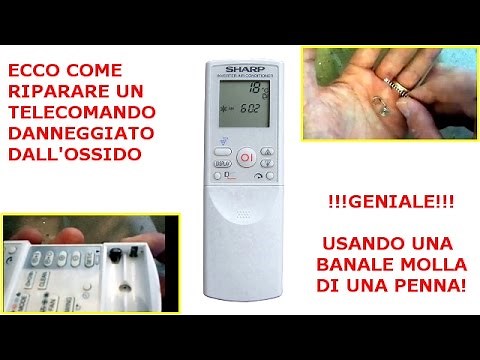 Riparare telecomando (remote control) Sharp per fuoriuscita ossido delle batterie