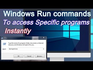 Top Windows Run Commands everyone should know | Essential Run Commands for specific programs