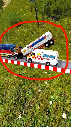 Most Dangerous Accident Ambulance Driver🚑😭💔😭#bussid #viral #accident #ambulance #trending