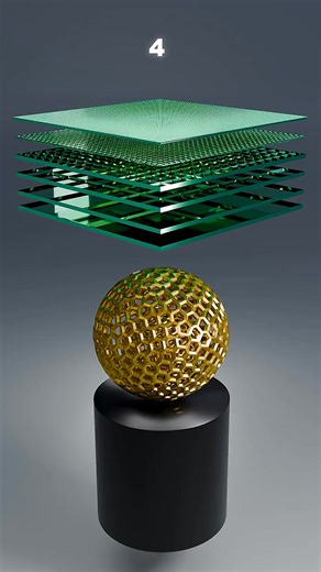 1M Green 3D Cloth x Golden Hex Mesh Sphere Sim Which Looks Best #3danimation #satisfying #asmr #fblifestyle | PolySphere 3D