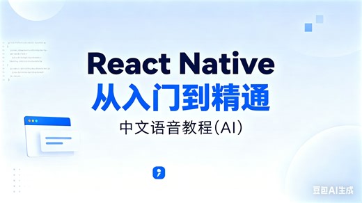 ReactNative从入门到精通-中文语音教程(AI)