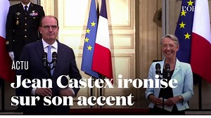 Jean Castex plaisante sur son accent devant Elisabeth Borne lors de son départ de Matignon