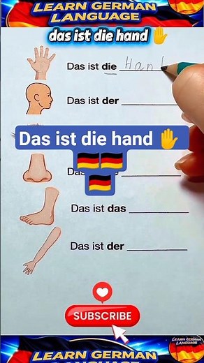 das ist die hand ✋| Handgesten 🇩🇪 | #deutschlernen #learngerman