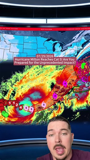 Hurricane Milton Reaches Cat 5! Are You Prepared for the Unprecedented Impact? 🌊 #hurricanemilton #hurricane #naturaldisaster #florida #tropicalstorm