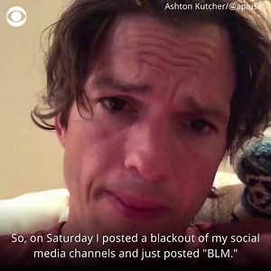 "I don't think that the people who are posting 'all lives matter,' should be canceled. I think they should be educated," Ashton Kutcher says in emotional video. | CBS News