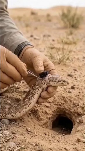 Micro Camera on a Sand Boa Snake Entered an Underground Colony – What Happened Next Shocked Us 🐍.#ai