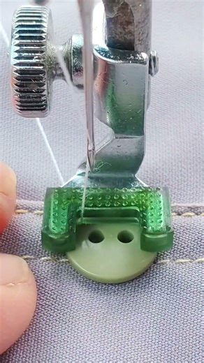 sewing button using a semi portable sewing machine #sewing