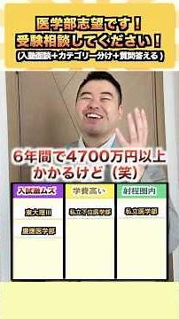 医学部志望です！受験相談してください！ #コバショー #大学受験 #shorts #東大 ＃医学部 #私立大学