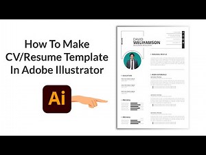 How to Create a Creative CV/Resume Template Design in Adobe Illustrator Tutorial #adobeillustrator