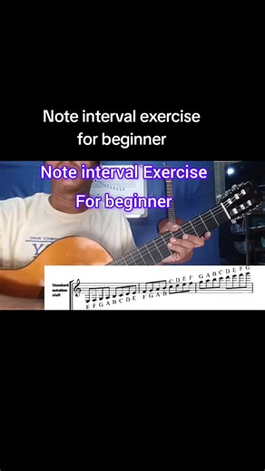 Beginner Guitar Note Interval Exercise