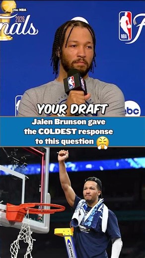 Jalen Brunson gave the COLDEST response to this question 😤