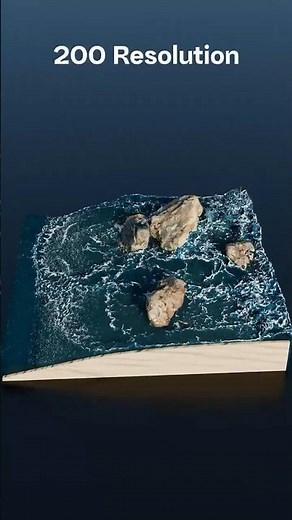 Blender water simulation for Beginners 1 to 200 Resolution (Ocean simulation) || Flip Fluids