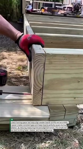 Perfect Deck Framing with a Simple Spacer Tool #DeckBuilding #Woodworking #DIY