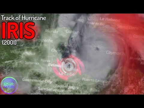 Track of Hurricane Iris (2001)