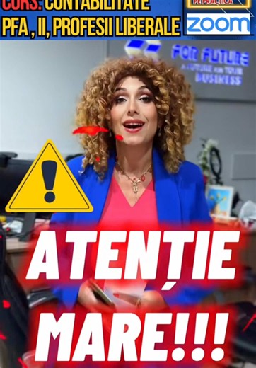 💣 CONTABILITATE pentru PFA / II / IF – pe înțelesul tuturor, fără termeni complicați și fără informații inutile! 📅 Începem pe 19 iunie 2026 ⛔ Te temi de controale, declarații sau eventuale amenzi? Află pas cu pas cum să îți gestionezi corect evidența contabilă și fiscală, astfel încât să ai totul în ordine și să stai fără griji. 😎 ✅ Curs 100% practic ✅ Studii de caz și exemple reale ✅ Informații esențiale pentru antreprenori ✅ Explicații clare, aplicabile imediat Indiferent dacă ești la încep