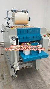 390AF PLUS Fully automatic intelligent hydraulic laminating machine, Maximum laminate size 370*750mm, Paper weight 120g-500gsm, Automatic servo paper feeding system, High precision and high efficiency,it can save on labor cost,very stable and perfect laminating effect,double side lamination at same time can be option,laminating speed 8 meters per minute. Perfect performance and good price #laminator #laminatingmachine #lamination #laminating #graphicshop #printshop | Michael Lou
