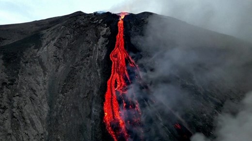 One of world's most active volcanoes erupts again