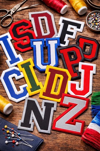 Iron on Varsity Letter Patch Embroidered Sew-on Applique for Jacket, Jersey, Backpack, Block Alphabet Patch, Letterman, High School Sports - Etsy