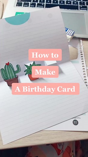 how to make a bday card 🥰 #art #craft #handmade #calligraphy #boredathome #handwriting #fun