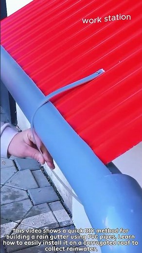 DIY PVC Pipe Rain Gutter Installation Guide #worker #process #diy #gutter #pvc
