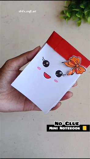 DIY Paper Mini Notebook 📒 | No Glue Craft Ideas✨ #diy #nogluecraft #mininotebook #schoolcraft #short