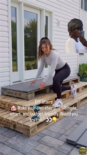 DIY Stairs Make your own stairs! Simple, smart, and budget-friendly. Would you try this? #stairproj