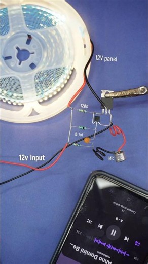 music reactive led panel #shorts #experiements #scienceproject #electronics