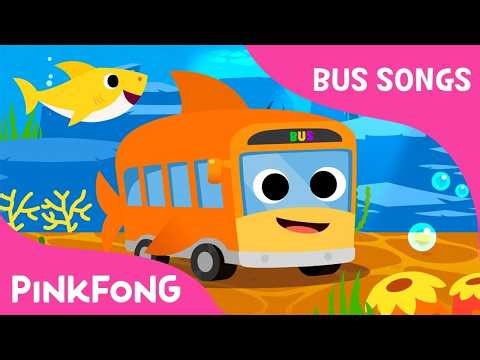 Baby Shark Bus | The shark bus goes round and round | Bus Songs | Pinkfong Songs for Children