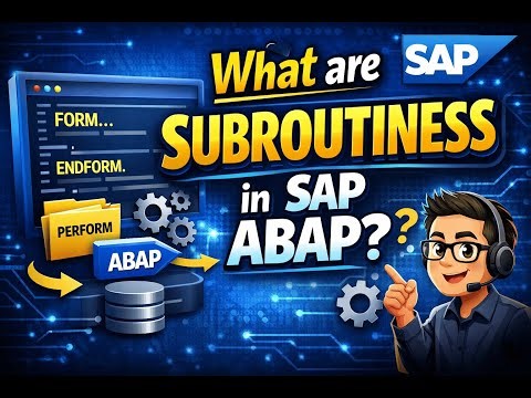 What Are Subroutines in SAP ABAP? | FORM & PERFORM Explained#sapabap #coding #abap #sapclasses#abap