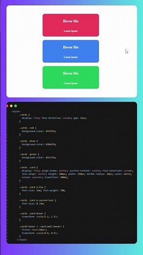 Quick UI Tip: Hover Card + Blur Effect 🔥 #coding