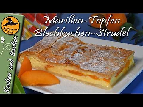 Der etwas andere Marillen Topfen Blechkuchen Strudel (Aprikosen Quark Strudel)