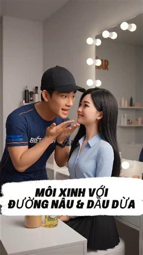 Tẩy tế bào chết, dưỡng môi bằng đường nâu và dầu dừa