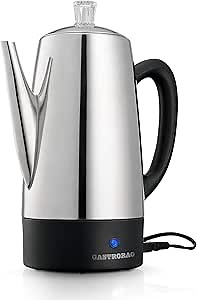 12 Cup Electric Coffee Percolator, Stainless Steel