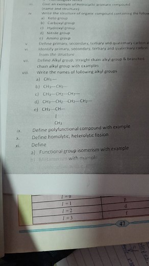 Define primary, secondary, tertiary and quaternary carbon a ide... | Filo