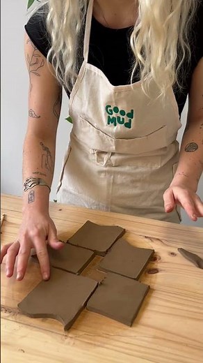 How to do slab work with clay 🤎 #goodmud #potterybasics #airdryclay #diypottery