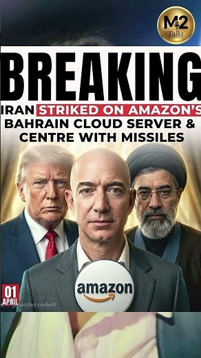 IRANSTRIKED ON AMAZON'S BAHRAIN CLOUD SERVER & CENTRE WITH MISSILES#IranIsraelWar #iran #usa #amazon